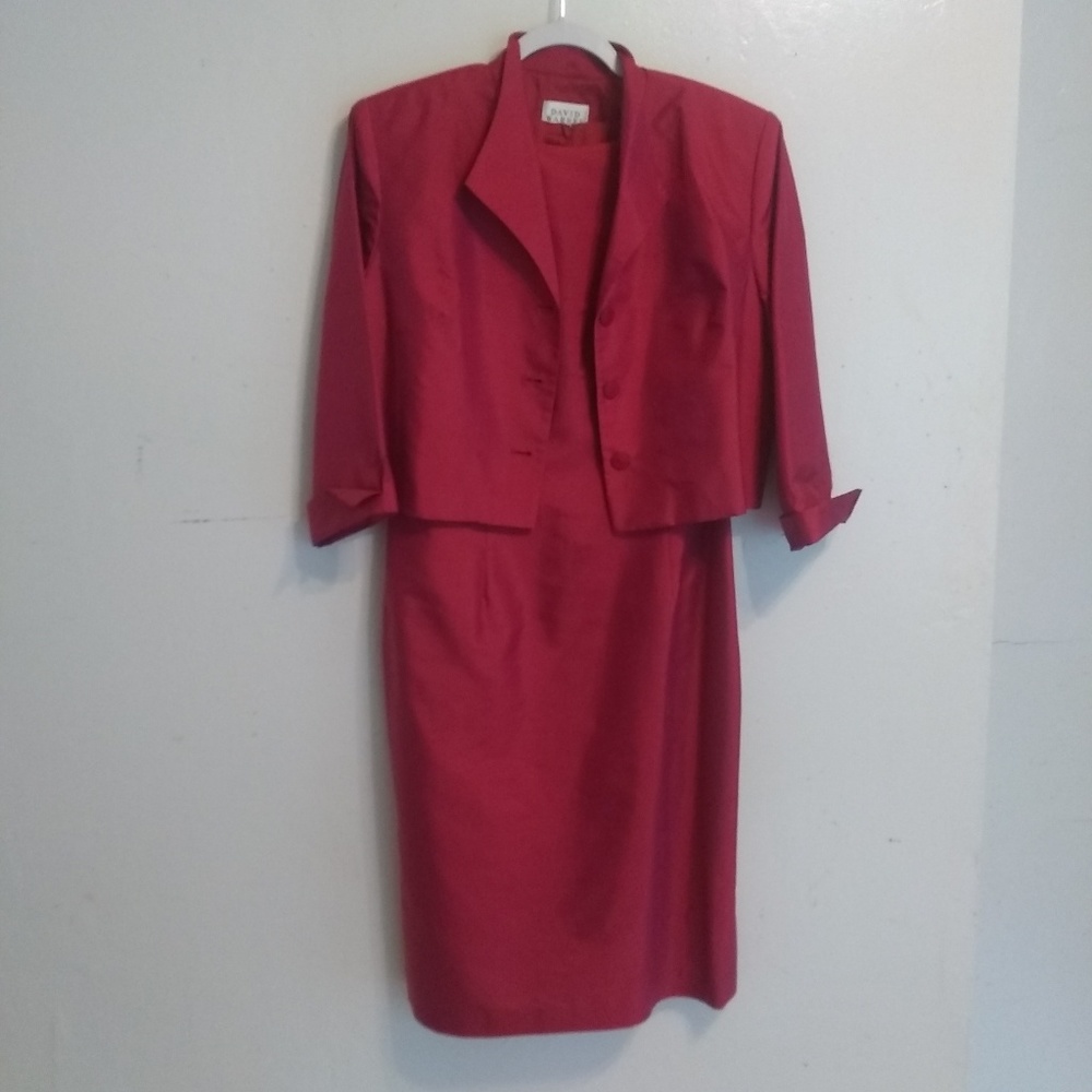 David Warren NY Silk MOB Suit Set in Pink